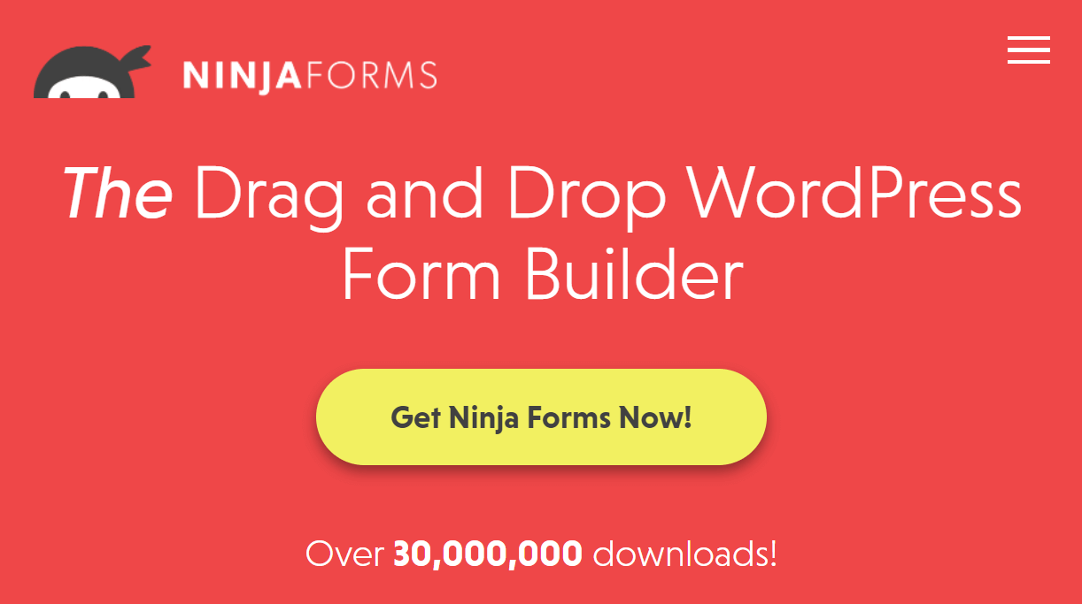Contact Form 7 vs Ninja Forms : une comparaison détaillée 5 Ninja Forms landing page
