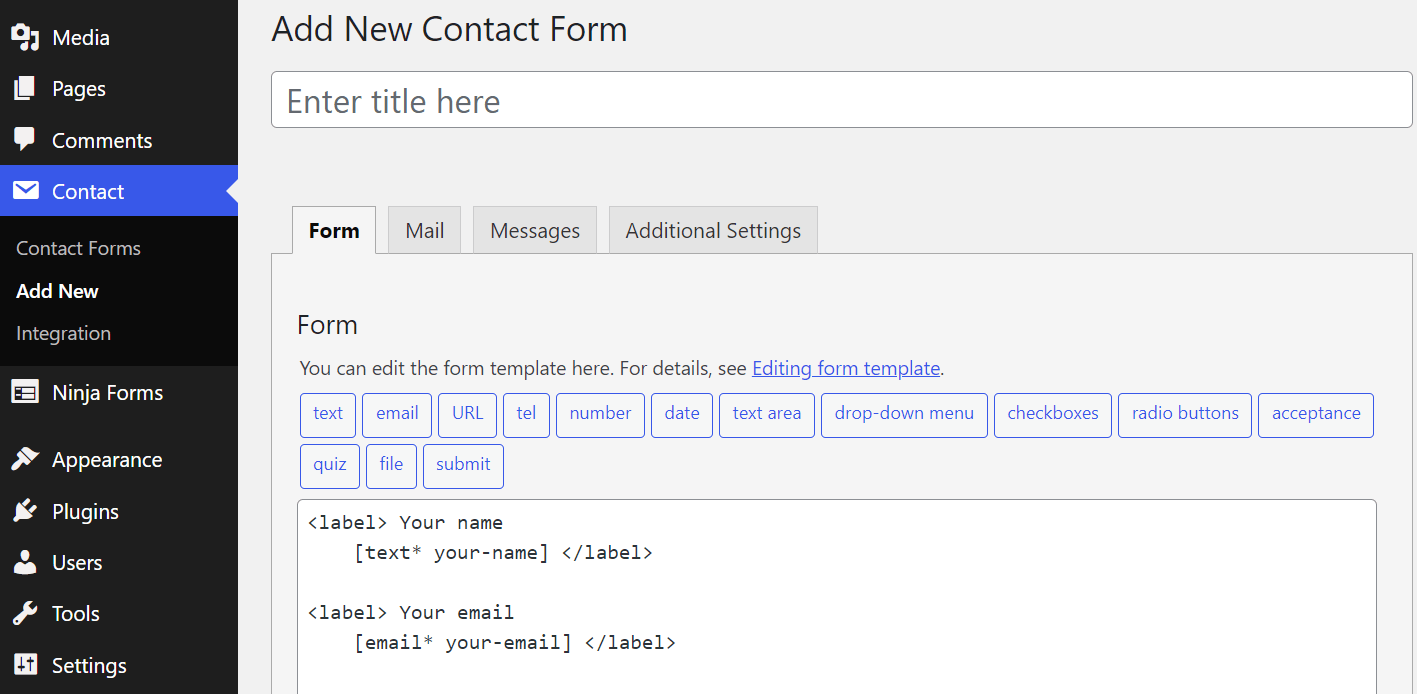 Contact Form 7 vs Ninja Forms : une comparaison détaillée 2 Contact form 7 features