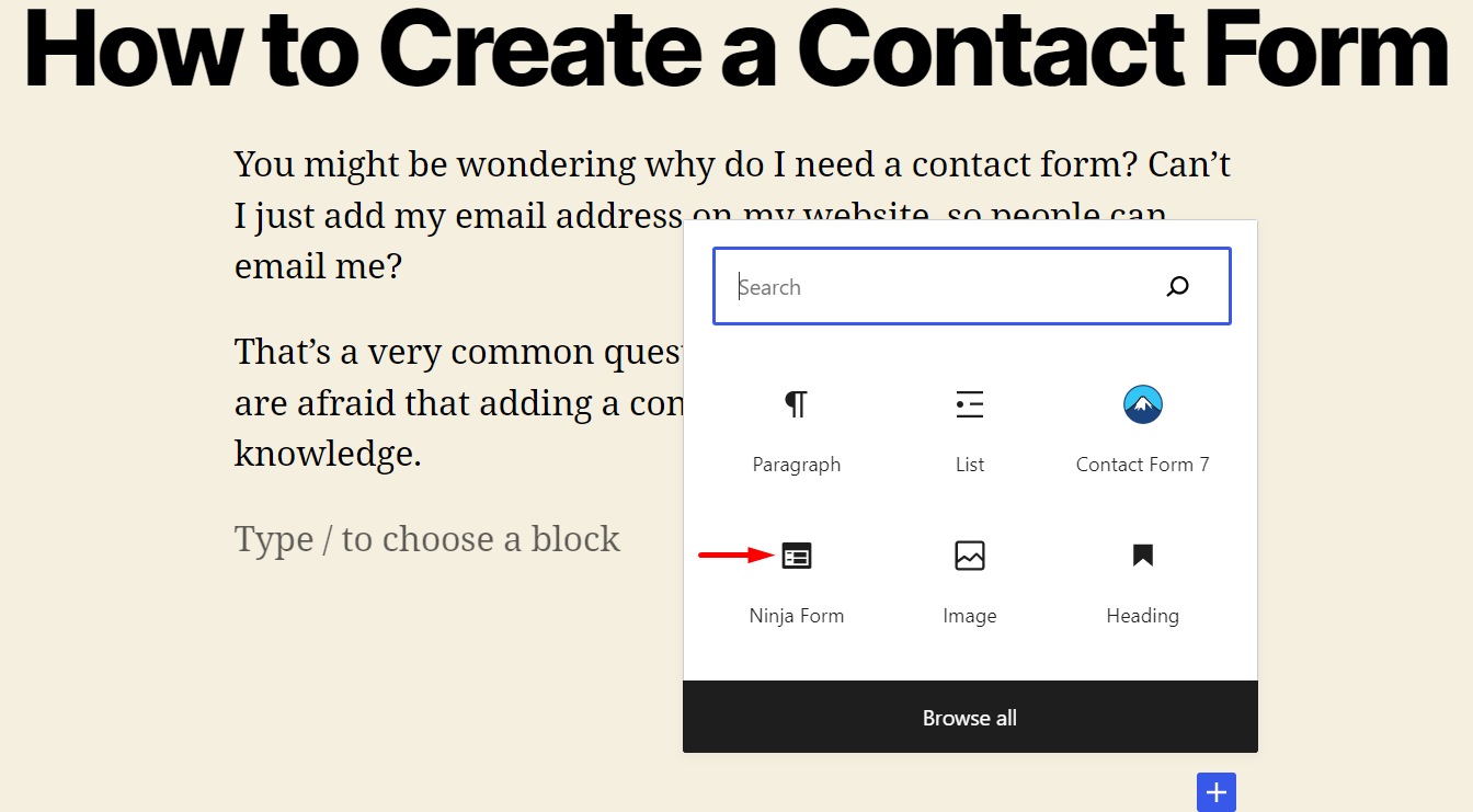 Contact Form 7 vs Ninja Forms : une comparaison détaillée 7 Embed a Ninja Form to your website