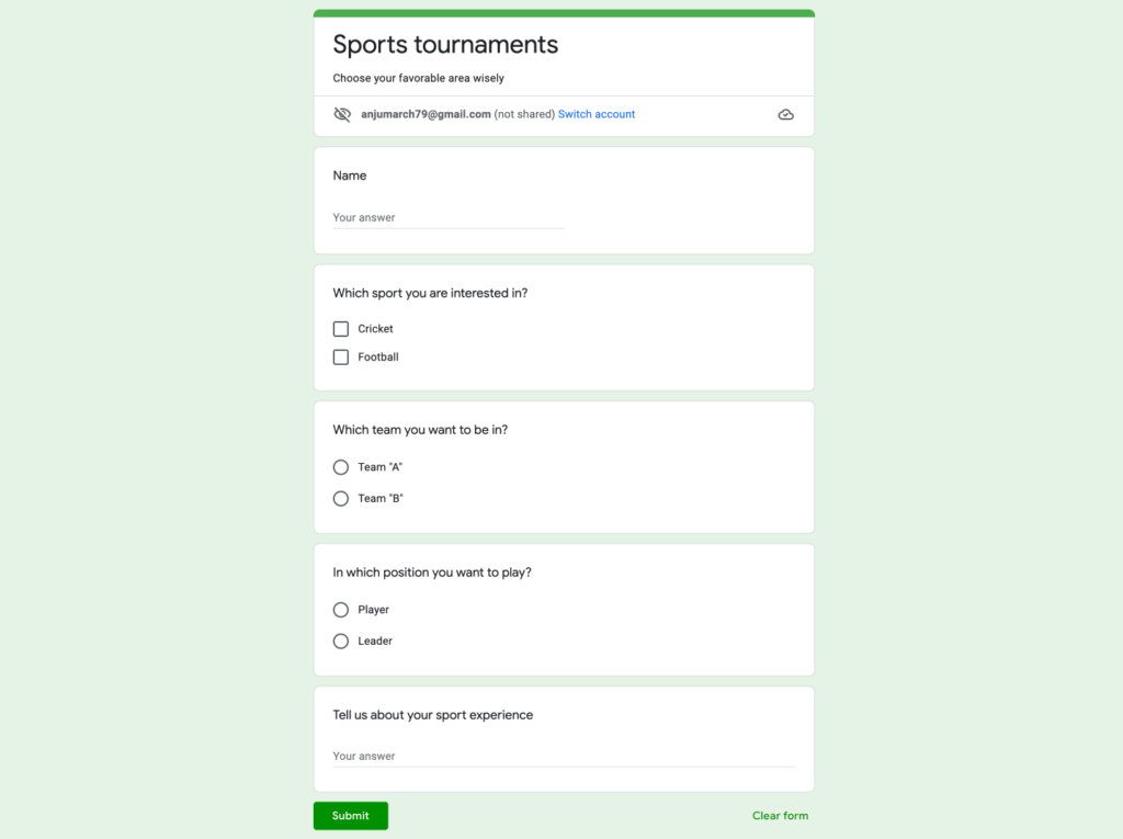 Ideas divertidas de formularios de Google para amigos