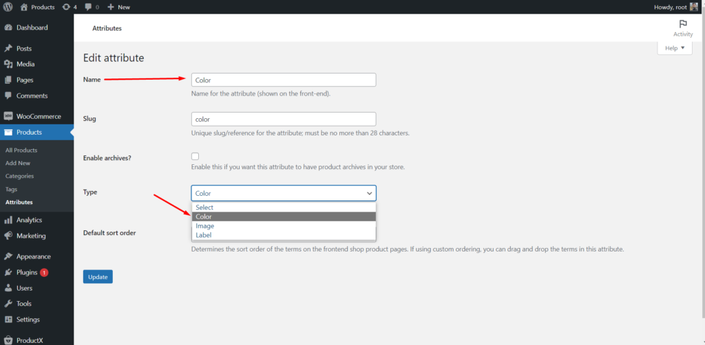 ProductX 5용 WooCommerce 변형 견본 애드온 소개 Product Attribute Type Selection