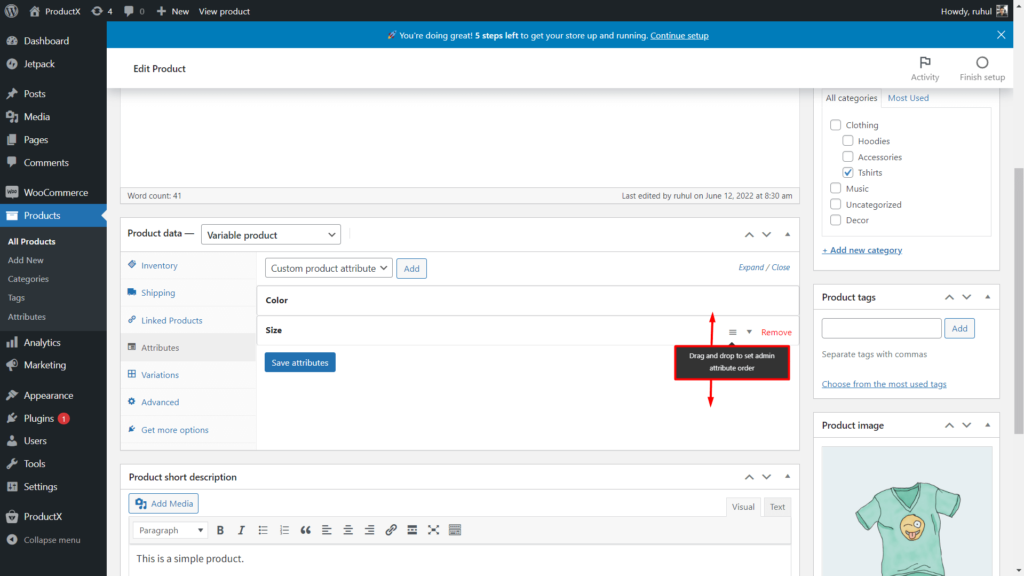 WooCommerce 제품 분류: 상세 가이드 5 Variable Product Attribute