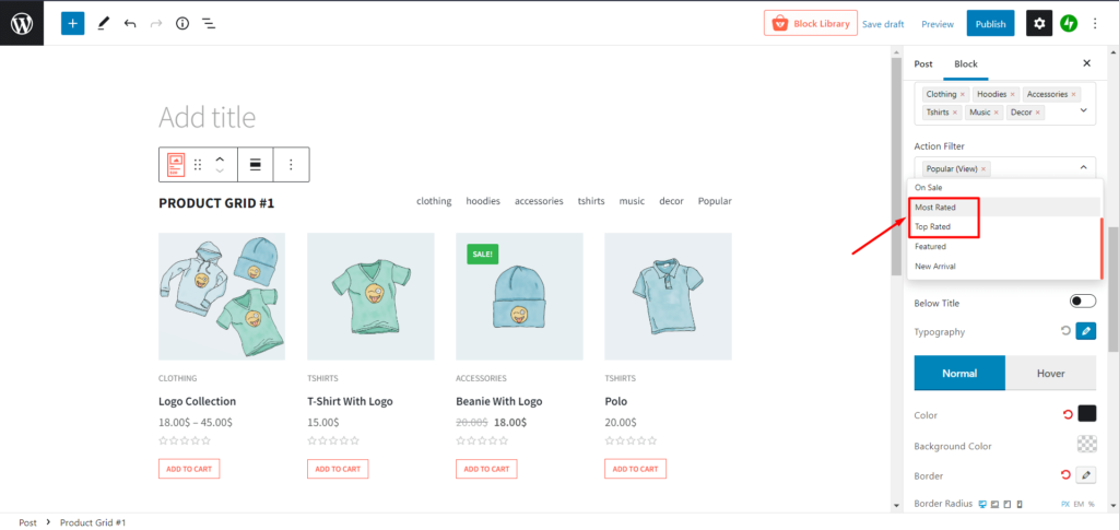 WooCommerce 제품 분류: 상세 가이드 19 WooCommerce Product Sorting by Rated Products