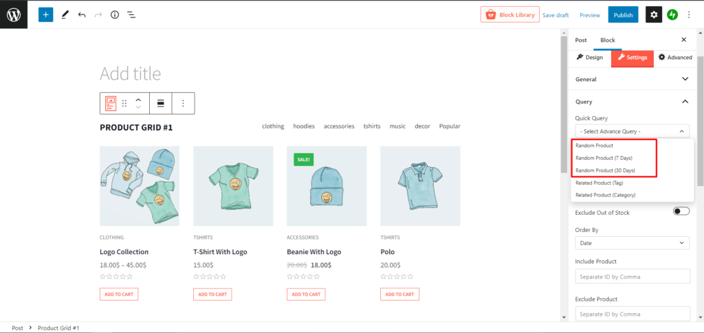 WooCommerce 제품 분류: 상세 가이드 10 WooCommerce Random Product Sorting