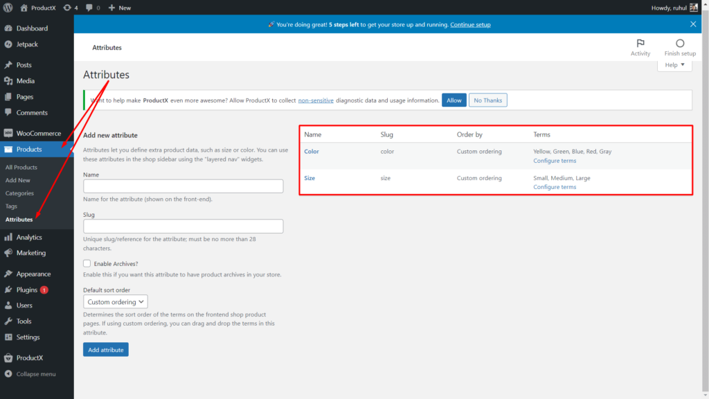 WooCommerce 제품 분류: 상세 가이드 3 Attributes