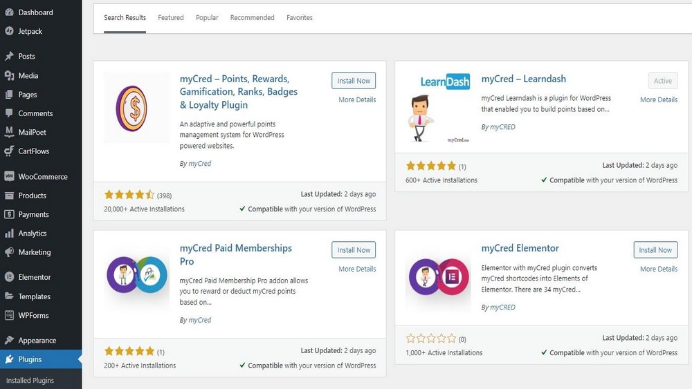 Plugin myCred para Learndash