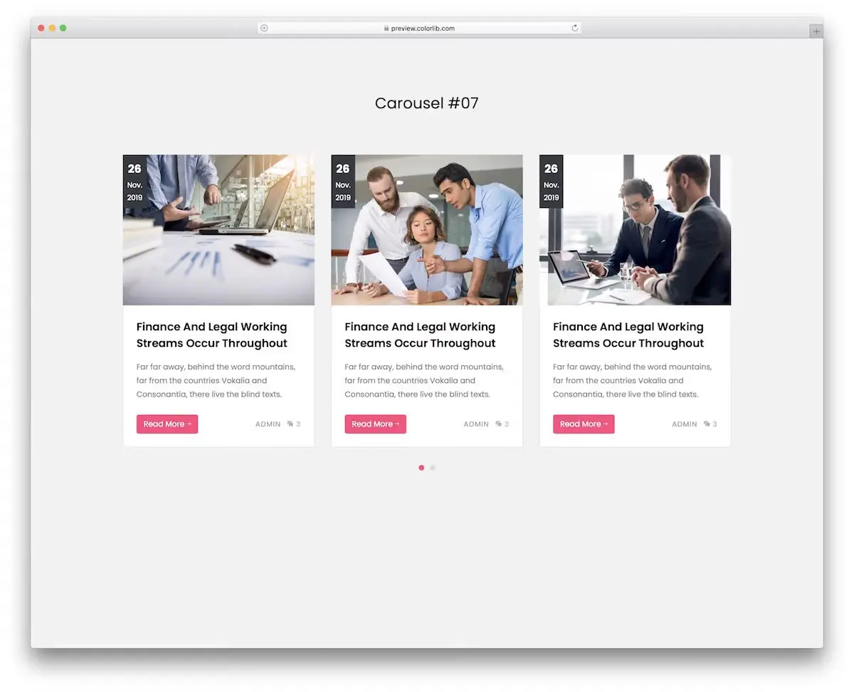 Szablon karuzeli Cate Free Bootstrap