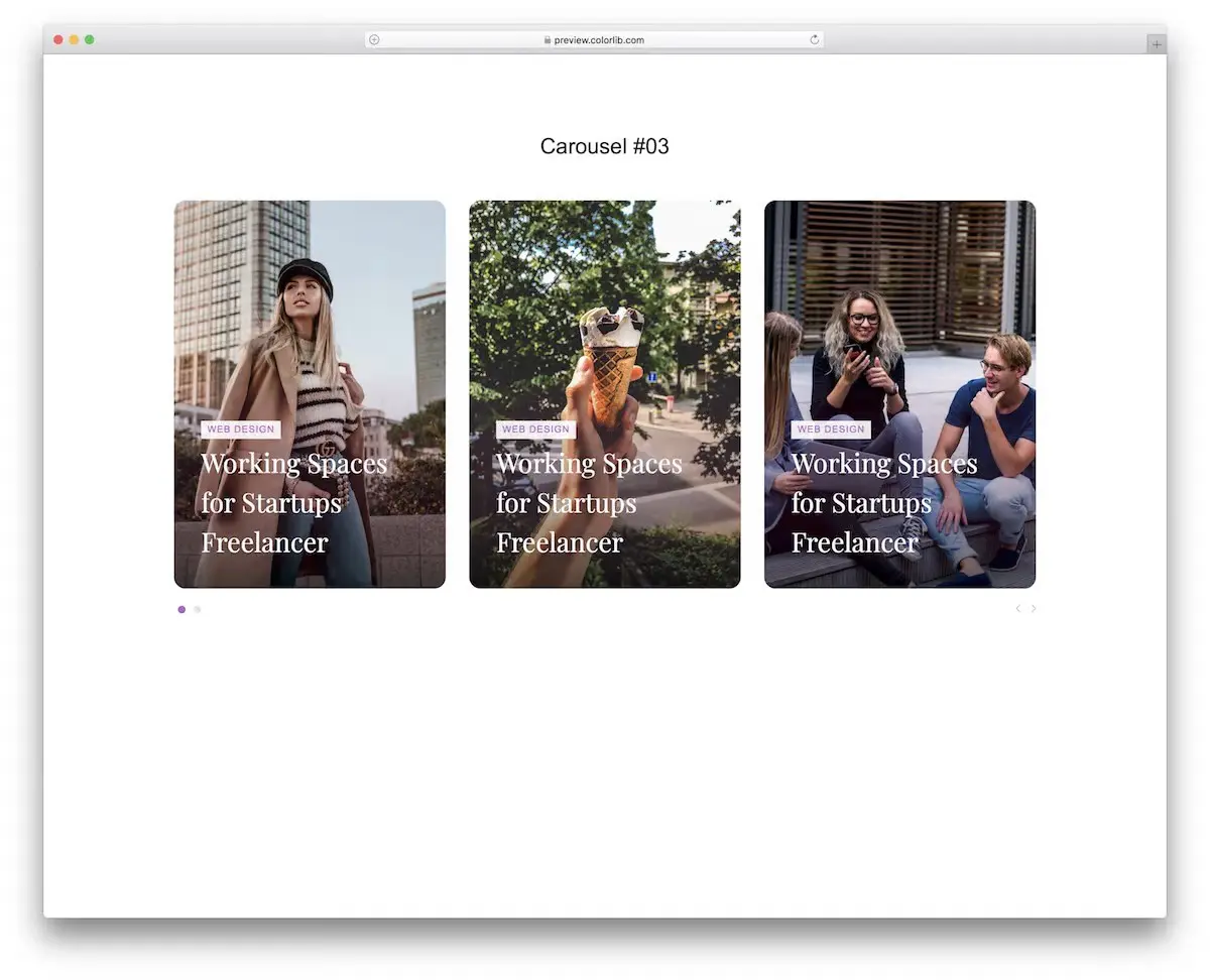 Szablon karuzeli Swift Free Bootstrap
