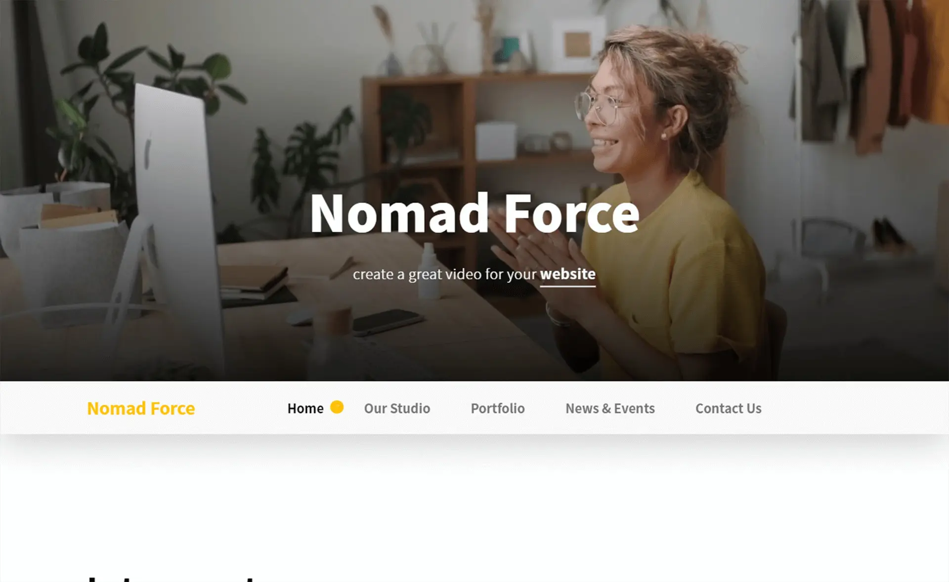 Darmowy szablon wideo Bootstrap Nomad Force