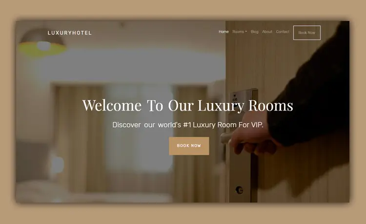 Luksusowy hotel Darmowy szablon wideo Bootstrap