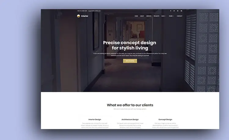 Wewnętrzny bezpłatny szablon wideo Bootstrap