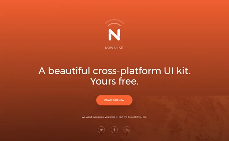 Now Ui Kit 免費引導用戶配置文件模板