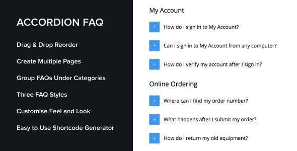 아코디언 FAQ WordPress 플러그인