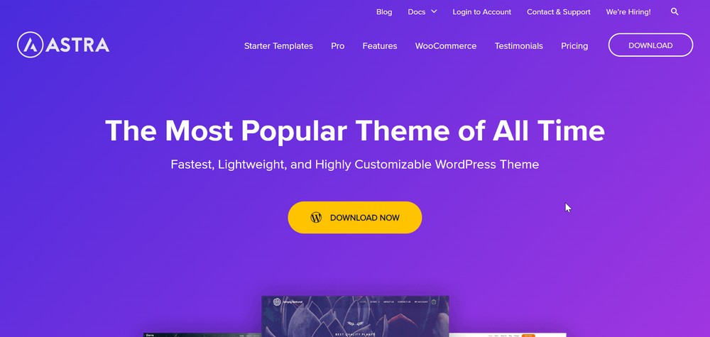 Tema WordPress de Astra