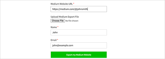 Introduce la URL de tu perfil de Medium Enter your Medium profile URL