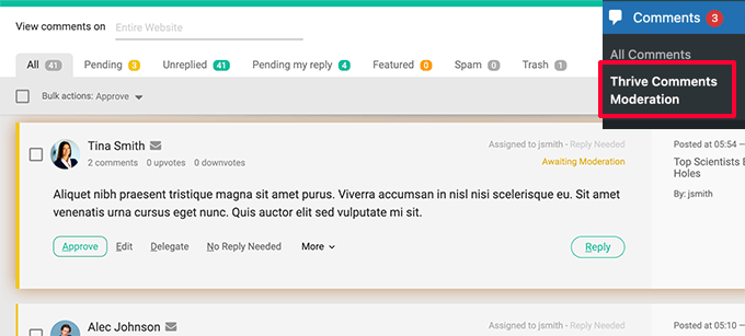 Yorumları denetle Moderate comments