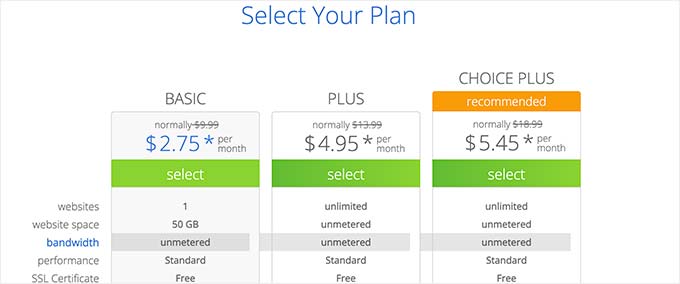 Planı seçin Choose plan
