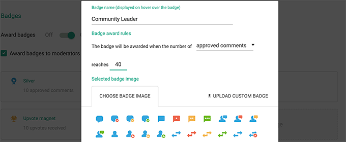 Rozet seçin Choose badge