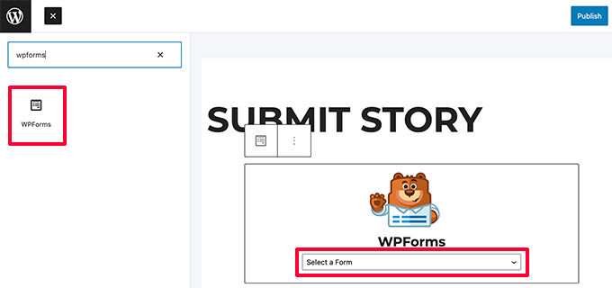 Bir gönderiye veya sayfaya form ekleme Add form to a post or page