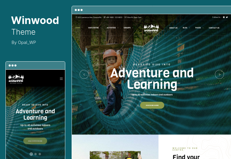Motyw Winwood - Sportowy motyw WordPress na świeżym powietrzu