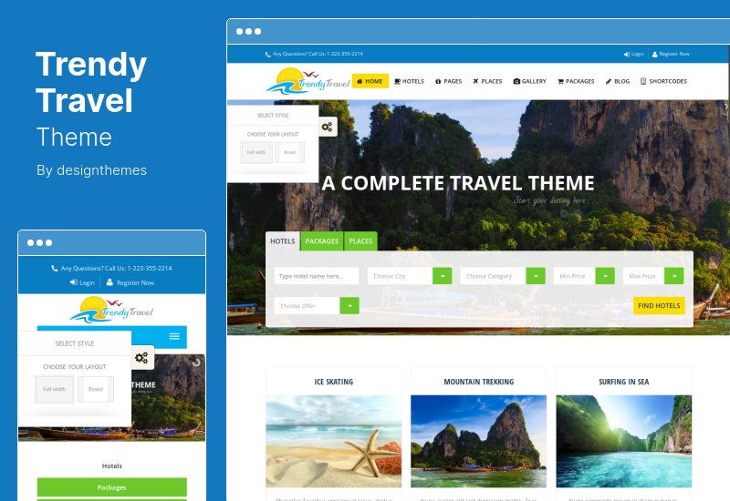 Modny motyw podróży — motyw WordPress Turystyka i podróże