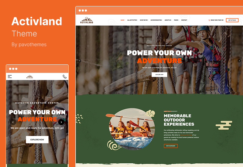 Motyw Activland — motyw WordPress na świeżym powietrzu