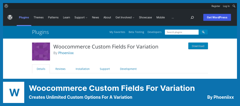 Varyasyon Eklentisi İçin WooCommerce Özel Alanları - Bir Varyasyon için Sınırsız Özel Seçenekler Yaratır