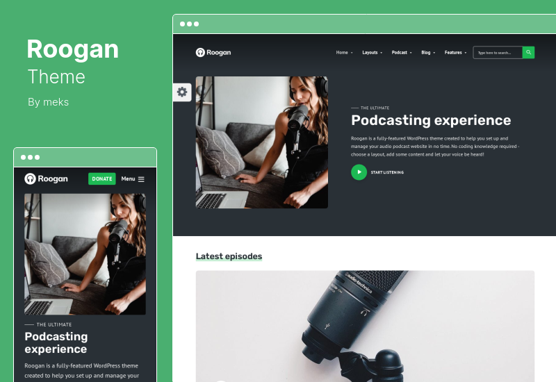 Tema Roogan - Tema de WordPress para podcasts