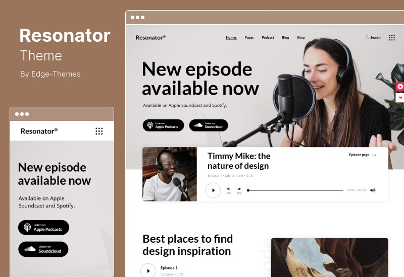 Tema Resonator - Tema de WordPress para podcasts de audio
