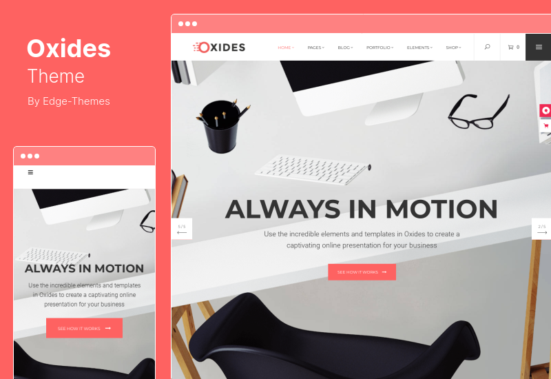 산화물 테마 - 기업 기업가를 위한 Creative Studio WordPress 테마
