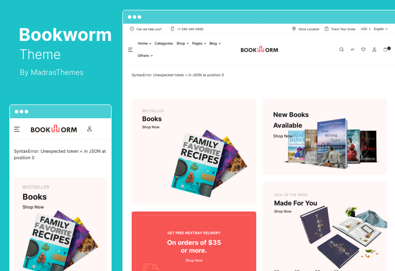 책벌레 테마 - 서점 서점 WooCommerce 테마