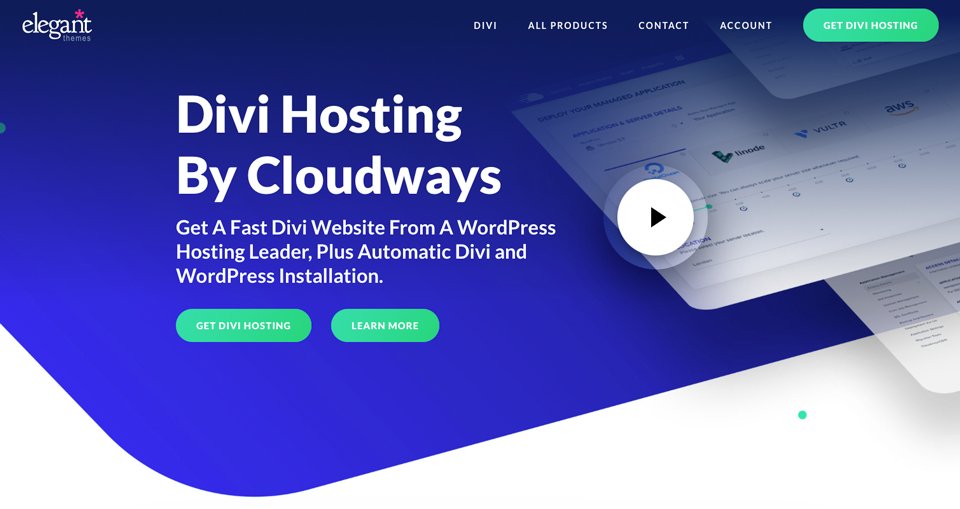 Divi โฮสติ้งกับ Cloudways