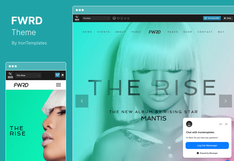 FWRD Teması - Müzik Grubu Müzisyen WordPress Teması