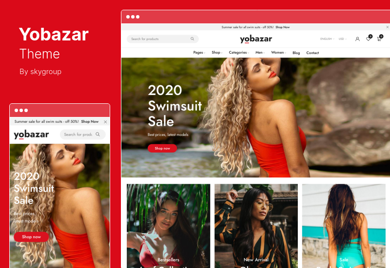 Tema Yobazar - Tema WooCommerce de Moda de Elementor