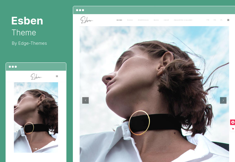 Esben Theme - Elegante tema de WordPress para fotografía de moda
