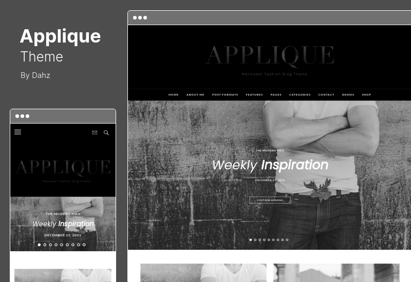 Tema de aplicación - Tema de WordPress para blog de moda