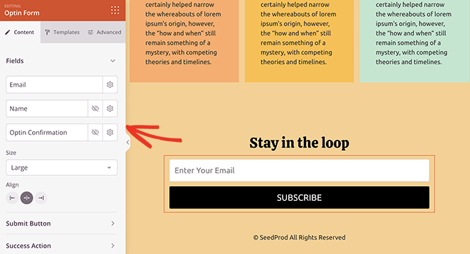 seedprod-optin-form - SeedProd SeedProd optin form block