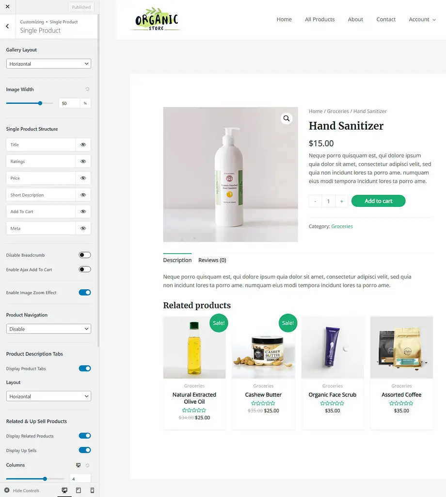 การตั้งค่า Astra WooCommerce