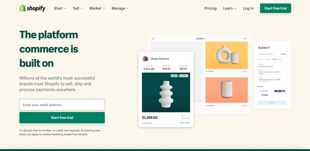 WordPress'e Shopify alternatifi