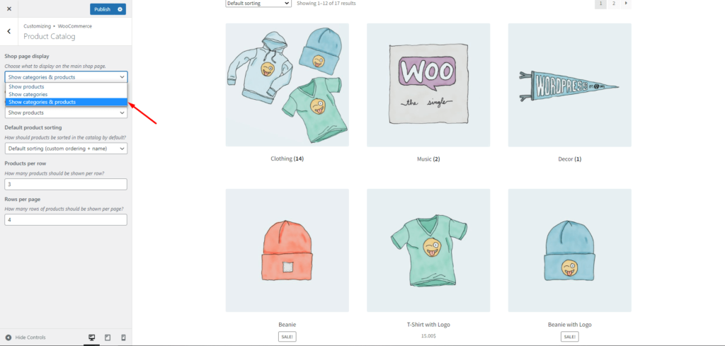 WooCommerce: Tampilkan Kategori di Halaman Toko! 5 Show Categories and Products on Shop Page