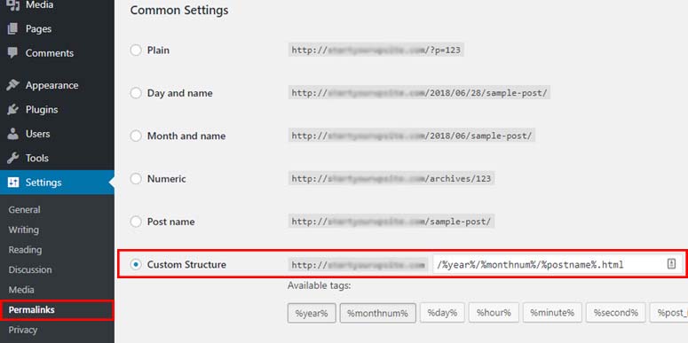 Configurer des permaliens similaires aux URL de Blogger