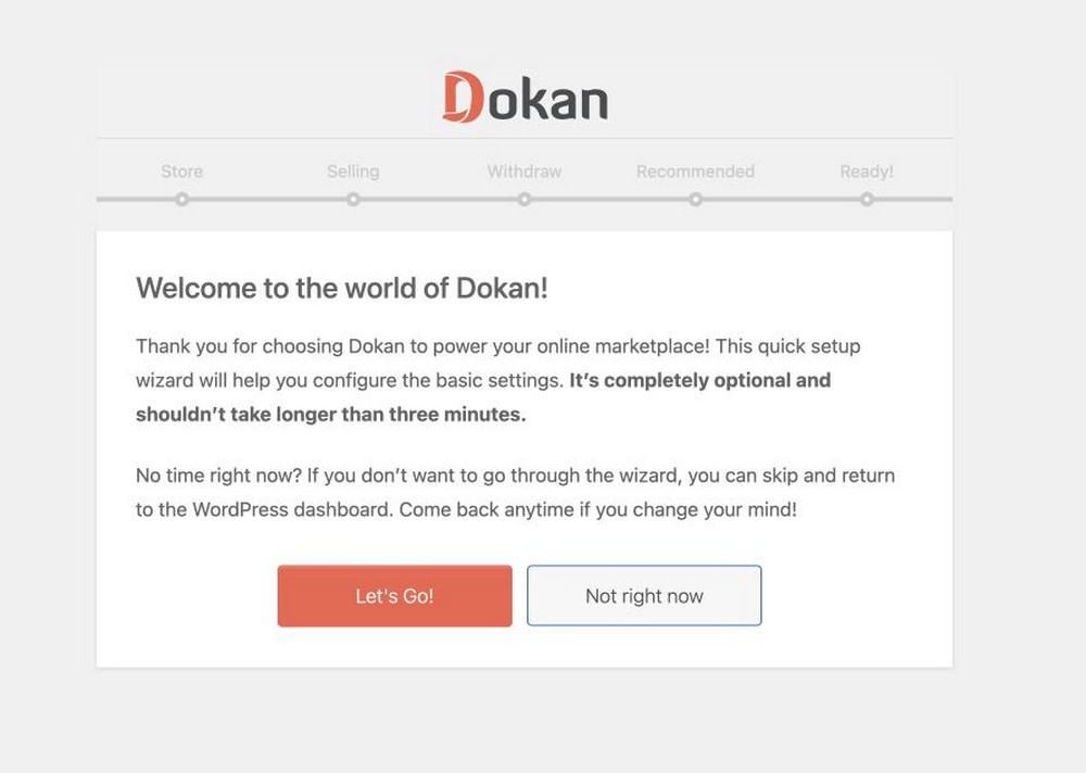 dokan 安裝嚮導
