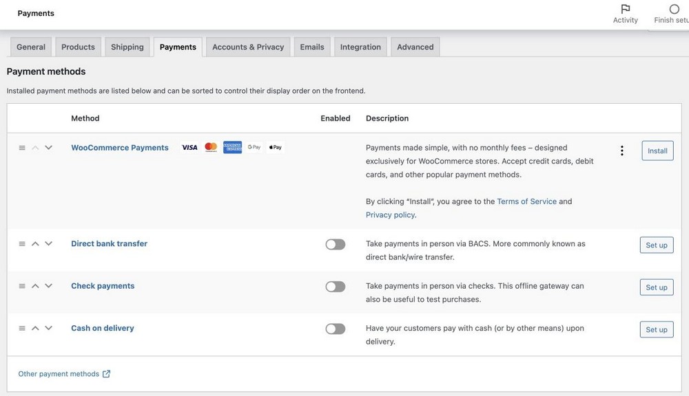 woocommerce 支付設置