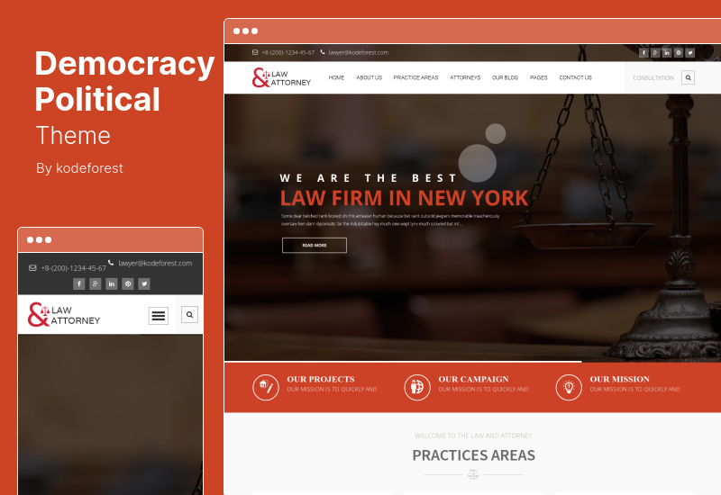 Thème politique de la démocratie - Thème WordPress pour avocat