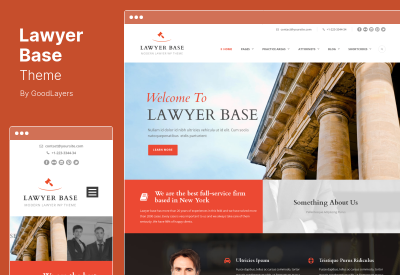Thème de base d'avocat - Thème WordPress pour avocat