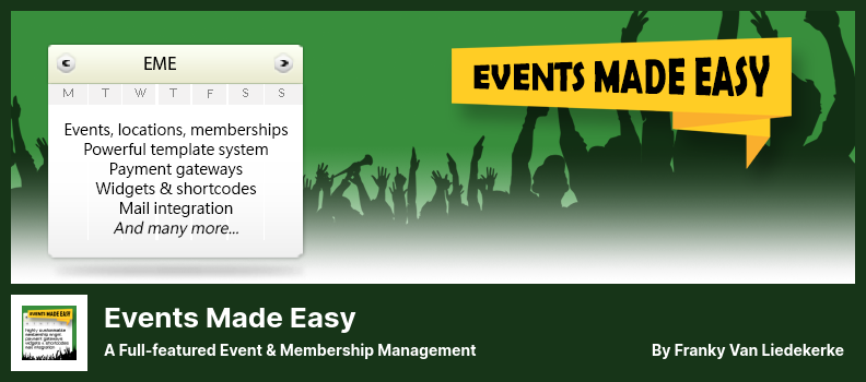 Events Made Easy Plugin - 功能齊全的活動和會員管理