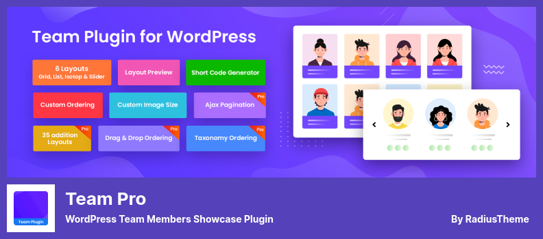 Team Pro Plugin - WordPress 팀원 쇼케이스 플러그인