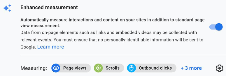medição aprimorada no ga4 - IsItWP - Detector de tema WordPress gratuito enhanced measurement in ga4
