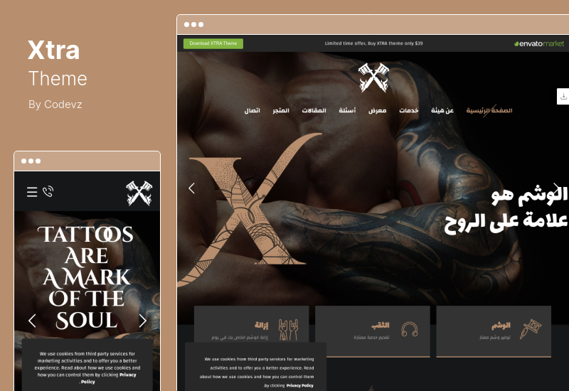 Tema Xtra - Creador de sitios web de WordPress y tema RTL