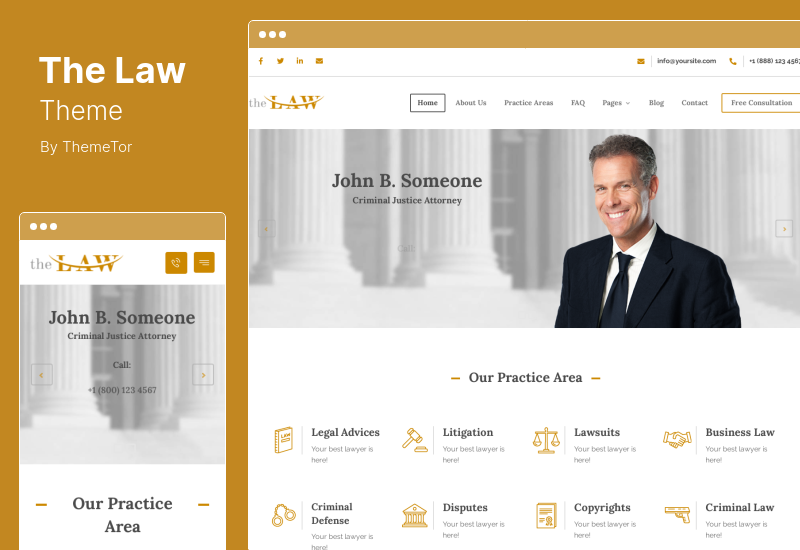 El tema de la ley - Tema de WordPress para abogados